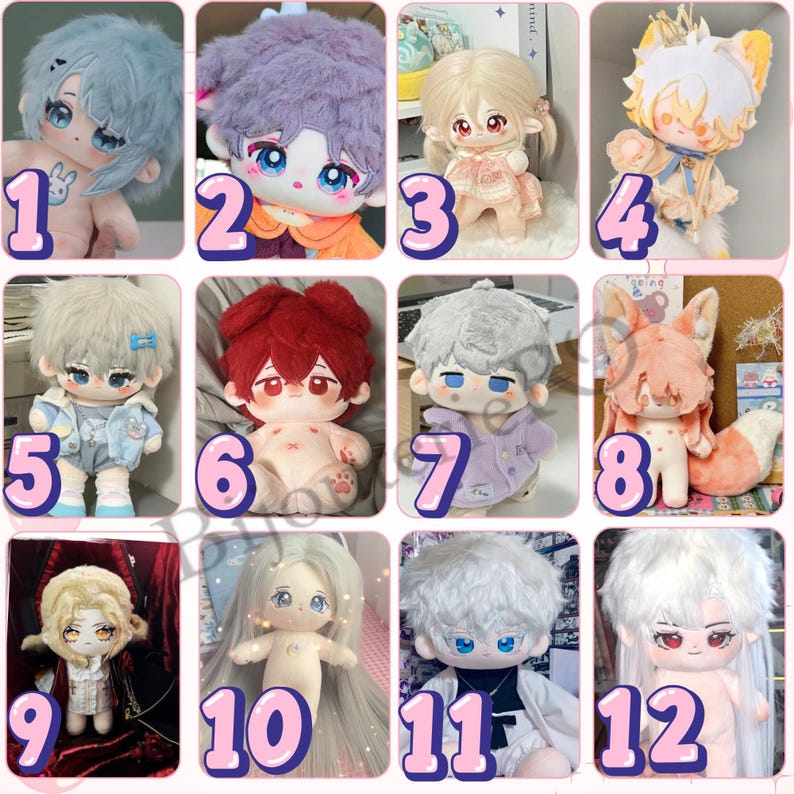 Customized 10,15,20,30,40cm Plush Dolls,OC Dolls,Handmade Plush Commissions,Picture Customized Plush Dolls,Custom Cotton Doll,Birthday Gift - Image 4