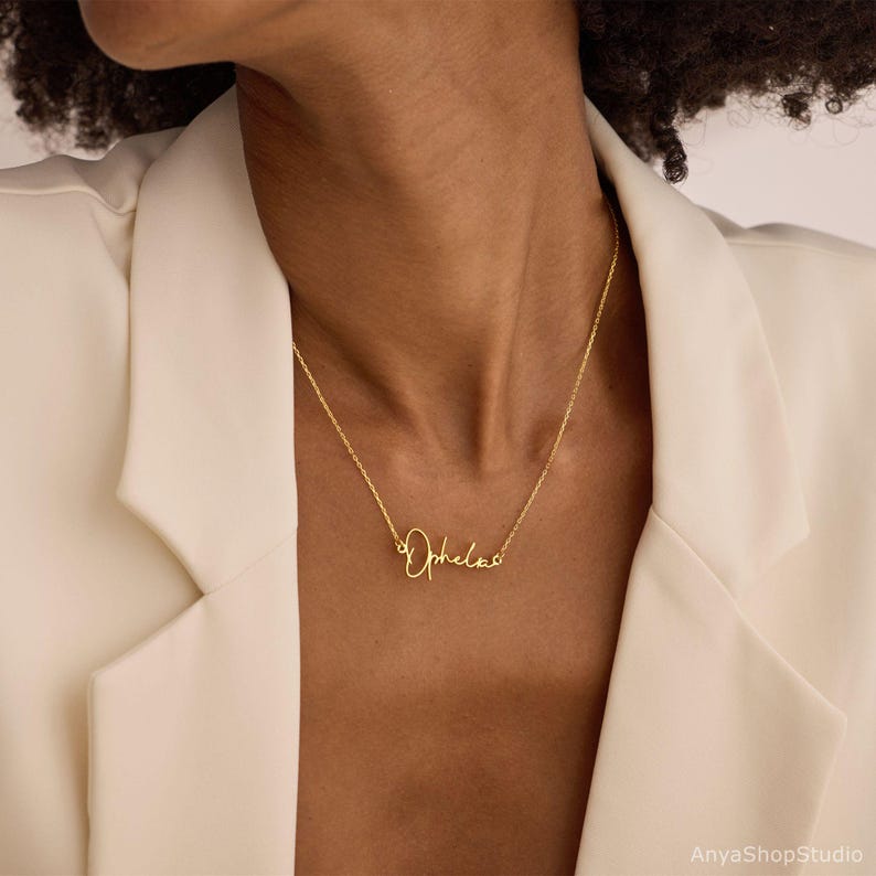 Custom Name Necklace, 18K Gold Plated Name Necklace, Personalized Name Necklace, Birthday Gift for Her, Mother's Day Gift, Gift for Mom - Image 2