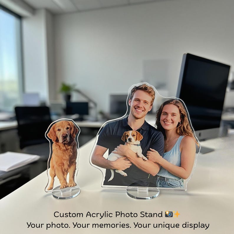 Custom Photo Acrylic Standee, Double sided Acrylic Stand, Christmas Gift,Anniversary Gift for Him&Her, Photo Sculptures, Portrait Gift