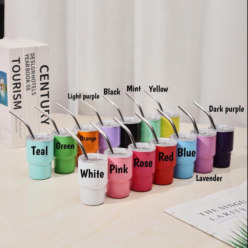Custom Mini Stainless Steel Shot Glass Tumbler, Printed Design, Personalized Party Favor, Bachelorette Girls Trip, Halloween Gift, Fall Gift - Image 4