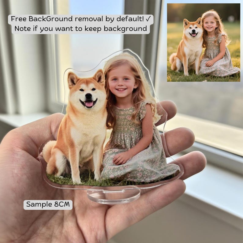 Custom Photo Acrylic Standee, Double sided Acrylic Stand, Christmas Gift,Anniversary Gift for Him&Her, Photo Sculptures, Portrait Gift - Image 6