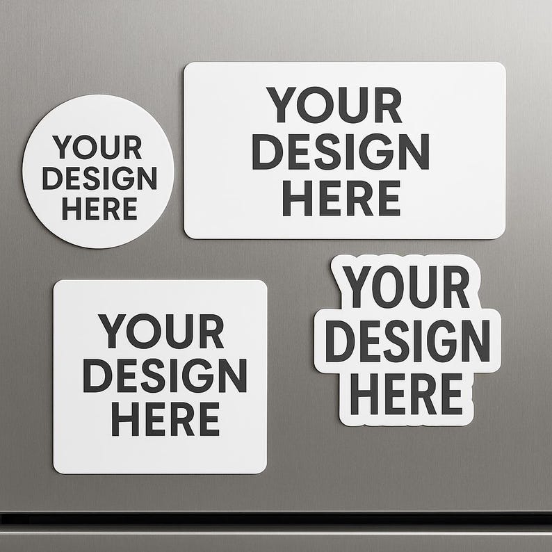 Custom Company Logo Printed Magnet Any Size Ratio - Scratch Resistant, Waterproof, Can Be Outdoor (1pc)