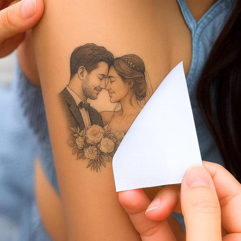 Custom Temporary Tattoos – Personalized Photo, Face or Logo | Perfect for Parties, Weddings & Events | Skin Safe | Customized Made in USA - Image 4