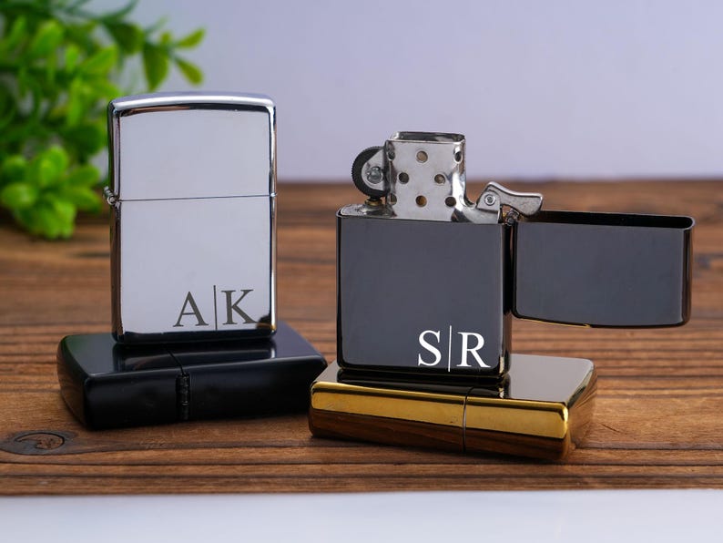Engraved Groomsmen lighters,Custom Lighter With Case,Groomsmen Gift,Monogram Lighter,Groomsmen Proposal,Gift for Men,Anniversary Gift - Image 3