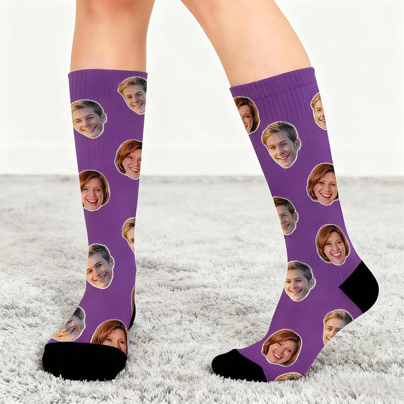 Custom Funny Socks With Photo, Personalized Face Socks With Picture, Custom Novelty Sock With Face On Them, Customized Funky Socks For Women - Image 4