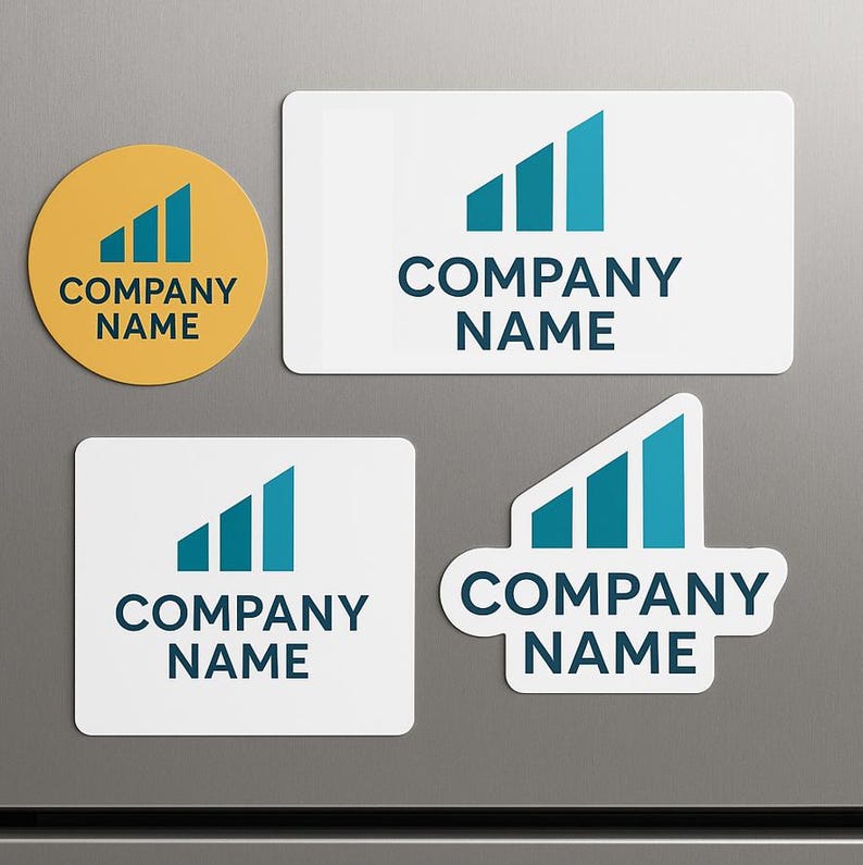 Custom Company Logo Printed Magnet Any Size Ratio - Scratch Resistant, Waterproof, Can Be Outdoor (1pc) - Image 4