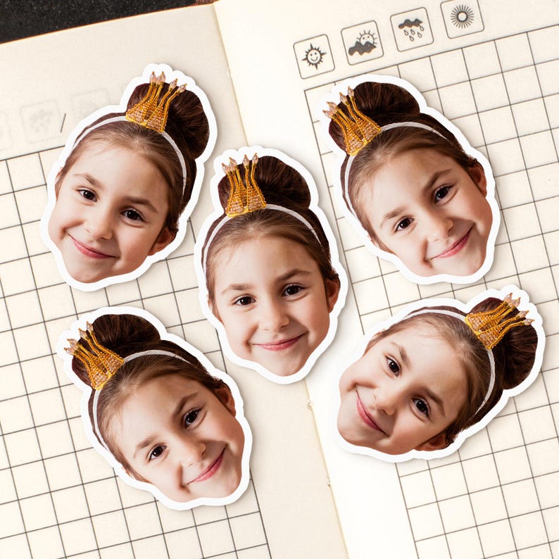 Custom Face Stickers | Personalized Die Cut Waterproof Photo Stickers for Parties & Events - Image 4