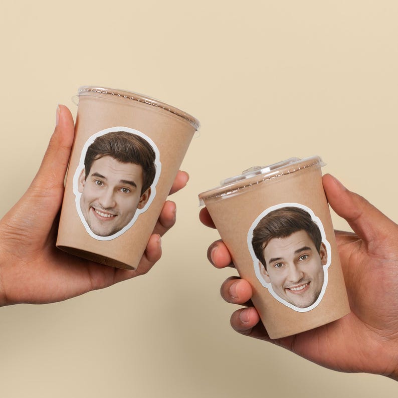 Custom Face Stickers | Personalized Die Cut Waterproof Photo Stickers for Parties & Events - Image 5