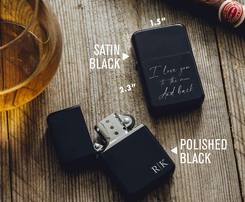 Custom Engraved Lighter, Personalized Monogram Lighter Case, Groomsmen Gift, Cigar Lighter - Image 6