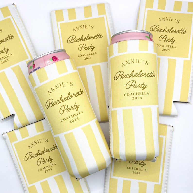 Personalized Coastal Bachelorette Can Cooler | Custom Can Cooler | Beach Bachelorette Party | Coastal Grandmother | Custom Party Favors - Image 5