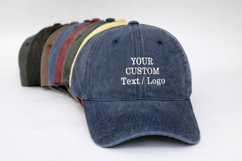 Embroidered Hat Personalized Dad Cap Embroidery Logo baseball hat Bachelorette hats Custom caps Sorority hat Unisex Baseball Cap,Text Hat - Image 4