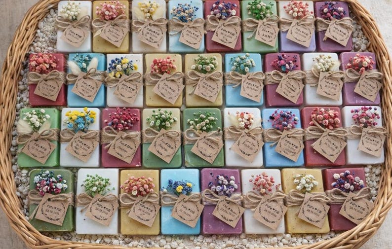 Personalized Vegan Mini Soap, Wedding Guest Gifts, Bridal Shower, Baby Shower, Baptism Favors - Image 6