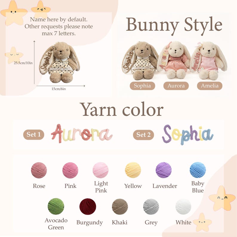Personalized Bunny Plush: Nursery Rabbit Doll, Daycare Stuffed Animal, Baby Girl Shower Gift - Image 5