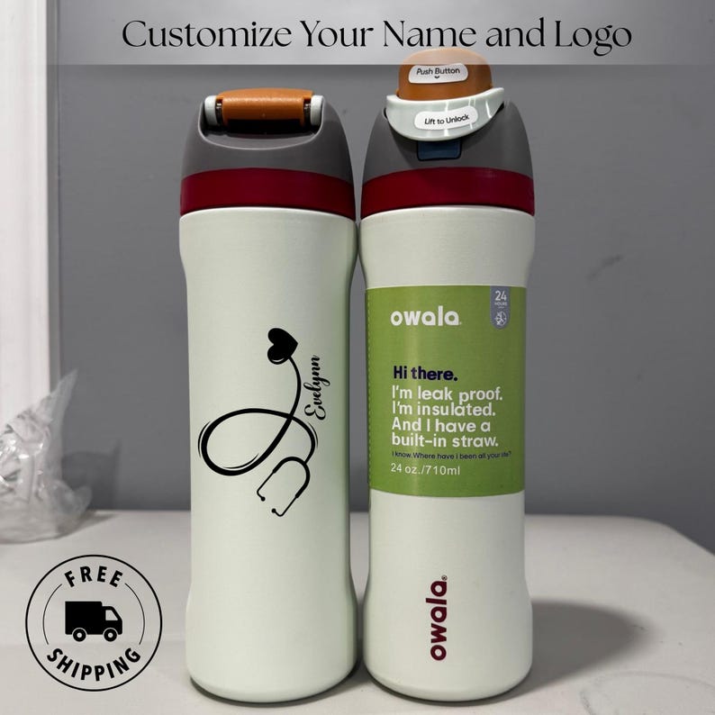 Custom Engraved Owala 24oz Freesip Water Bottle, Nurse Appreciation Gifts, Nurse Graduation Gift, Nurse Week Gifts for RN Grad - Image 4