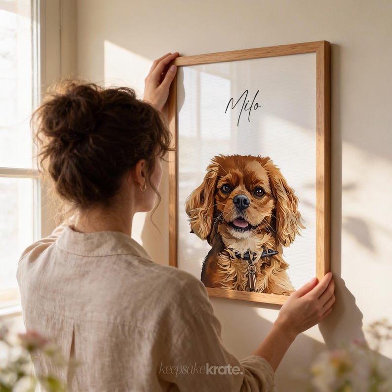 Custom Pet Portraits Using Pet Photo Personalized Digital Dog Portraits Cat Portraits Custom Dog Portraits Custom Pet Art Pet Drawing Poster - Image 2