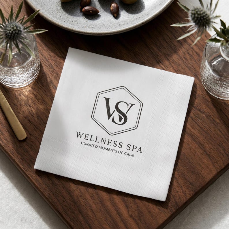 Custom Logo Napkins | Personalized Photo Cocktail Napkin with Your Design, Photo & Text | Print Any Logo on Napkins for Party Events Company - Image 2