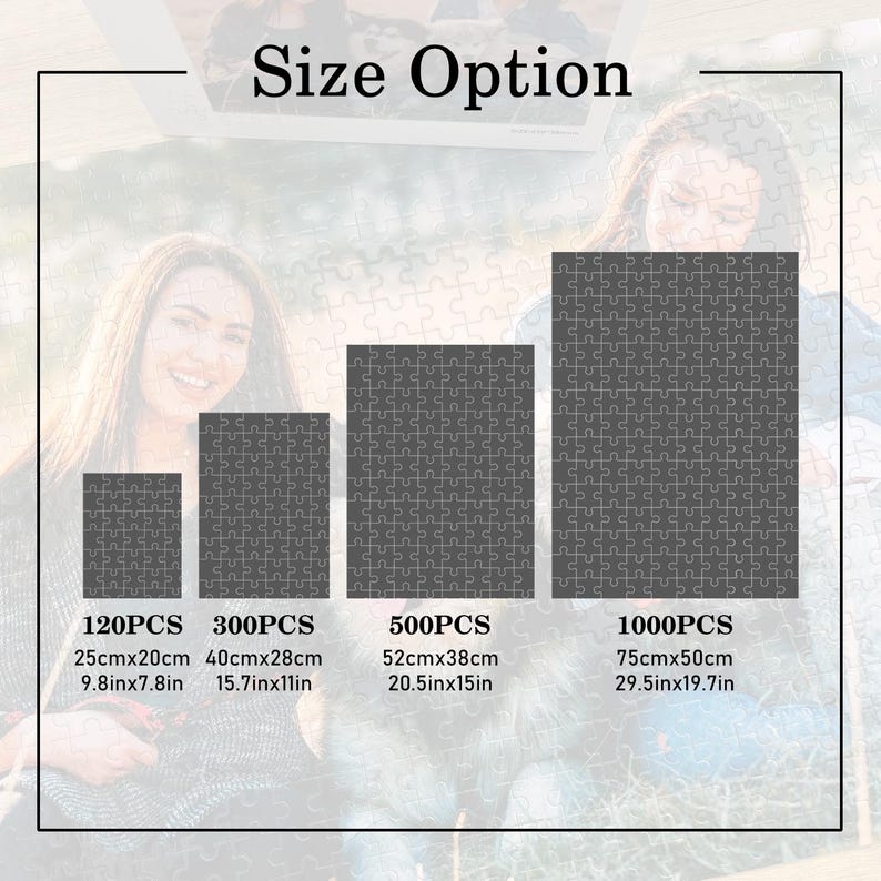 Personalized Photo Puzzle: Custom Jigsaw Puzzle 120/300/500/1000 Pieces, Puzzle from Your Picture, Gift for Him Her Couples Adults - Image 6