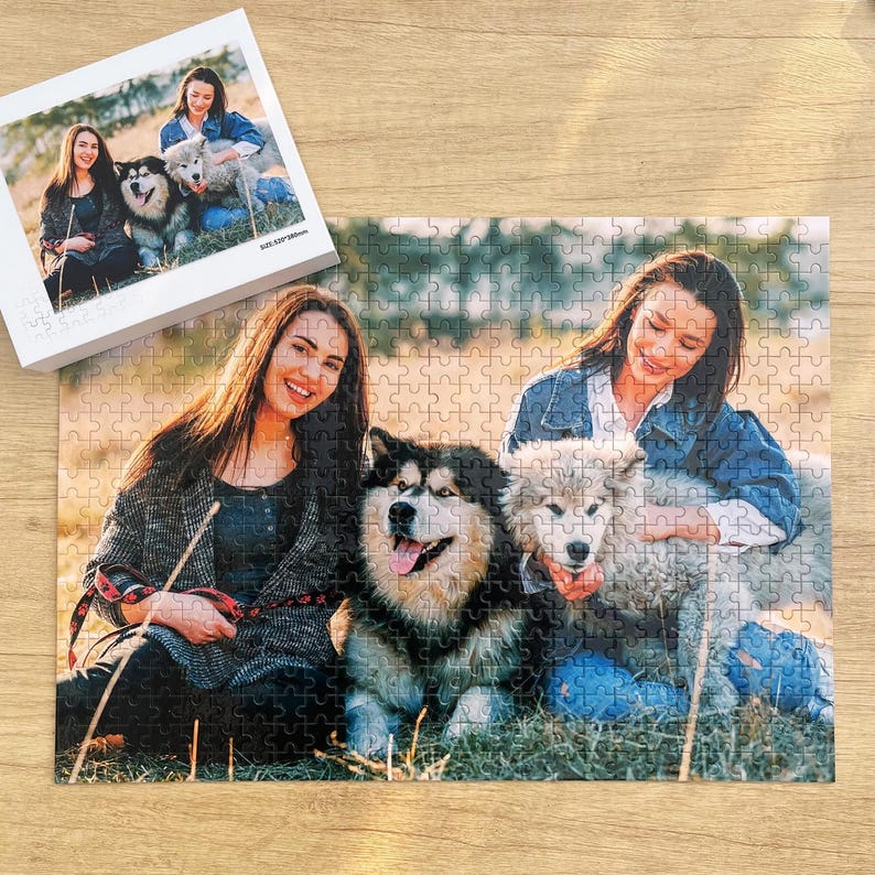 Personalized Photo Puzzle: Custom Jigsaw Puzzle 120/300/500/1000 Pieces, Puzzle from Your Picture, Gift for Him Her Couples Adults - Image 4