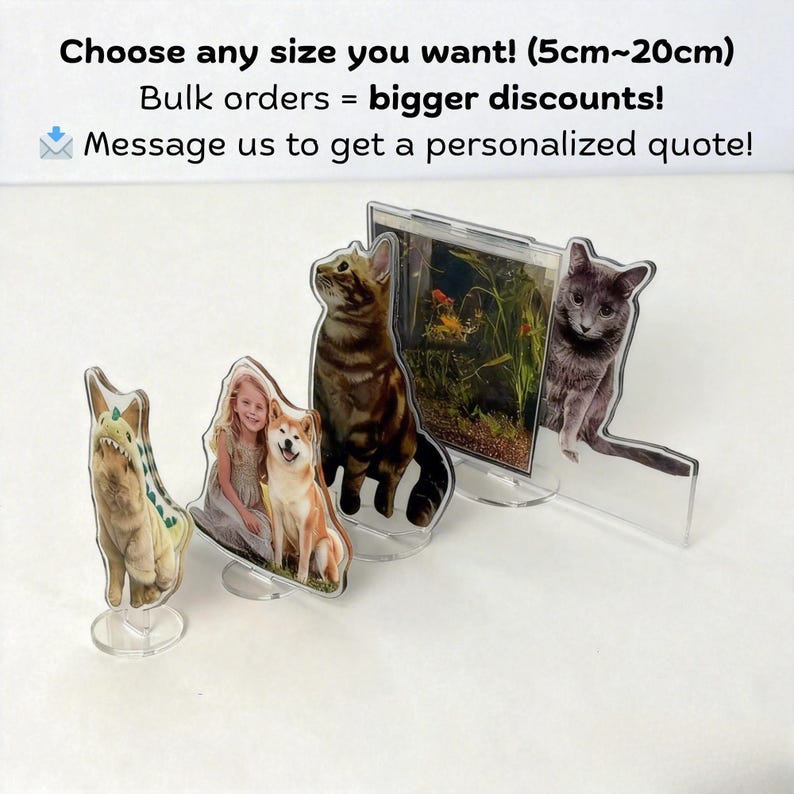 Custom Photo Acrylic Standee, Double sided Acrylic Stand, Christmas Gift,Anniversary Gift for Him&Her, Photo Sculptures, Portrait Gift - Image 4
