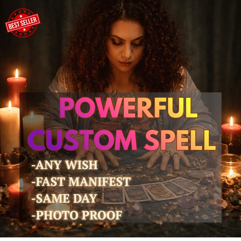 Powerful Custom Spell | Same Day Casting | Manifest What You Desire | Personalized Energy Ritual | Photo Proof | Any Wish, Fast Results