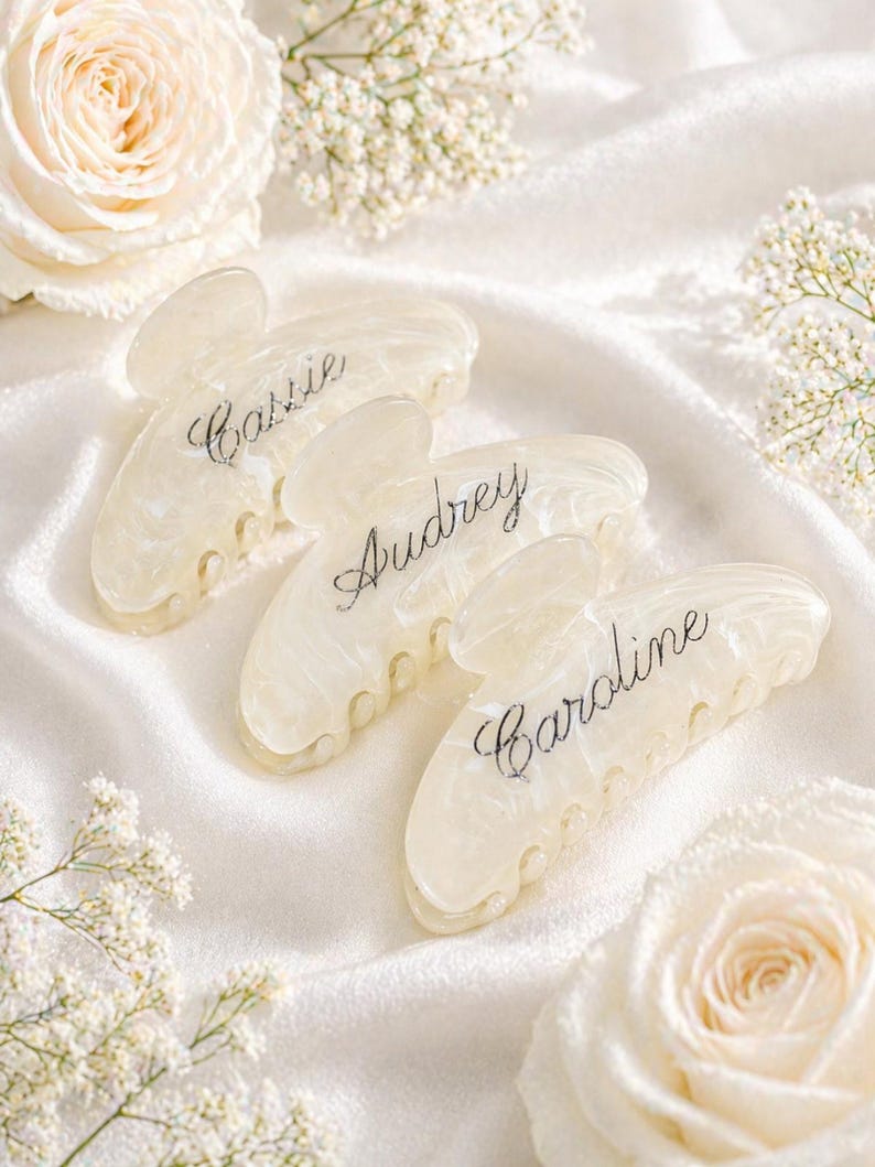 Custom Engraved Claw Clip Bridesmaid Gifts Bridesmaid Proposal Gifts or Box Bridesmaids Favors Bachelorette Party Gifts Gift for Her - Image 2