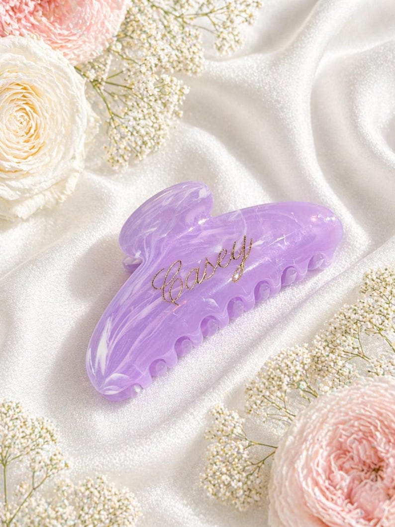 Custom Engraved Claw Clip Bridesmaid Gifts Bridesmaid Proposal Gifts or Box Bridesmaids Favors Bachelorette Party Gifts Gift for Her - Image 3