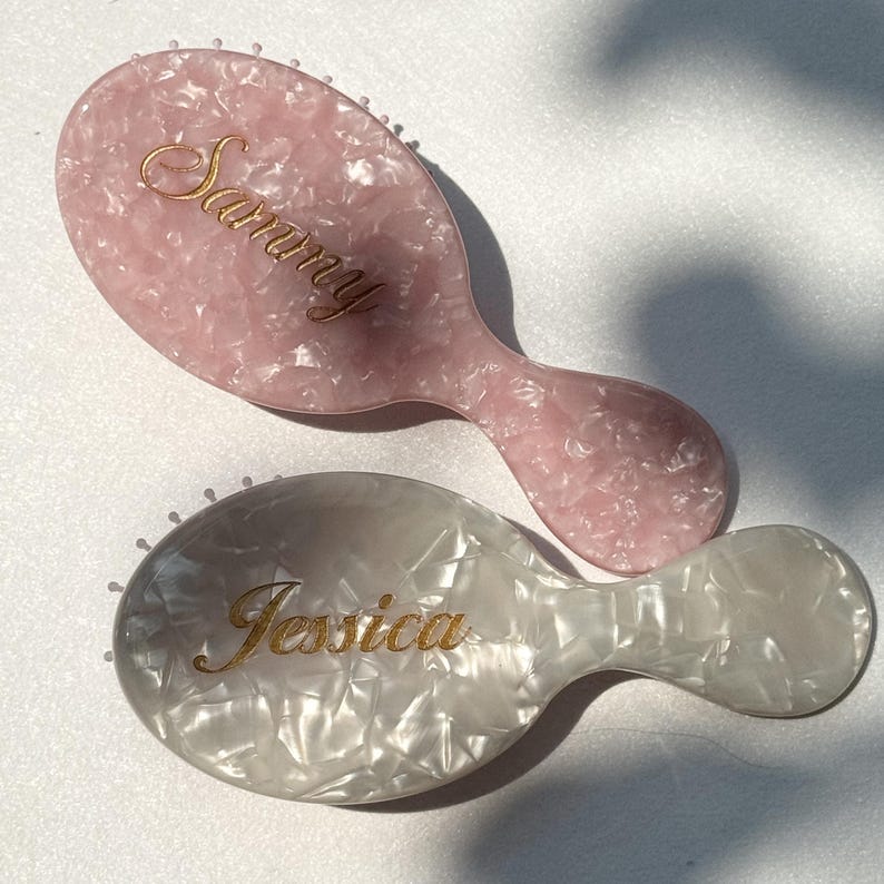 Personalized Engraved Hair Comb, Custom Name Purse Comb, Mini Hairbrush for Women, Bridesmaid Gift - Image 5