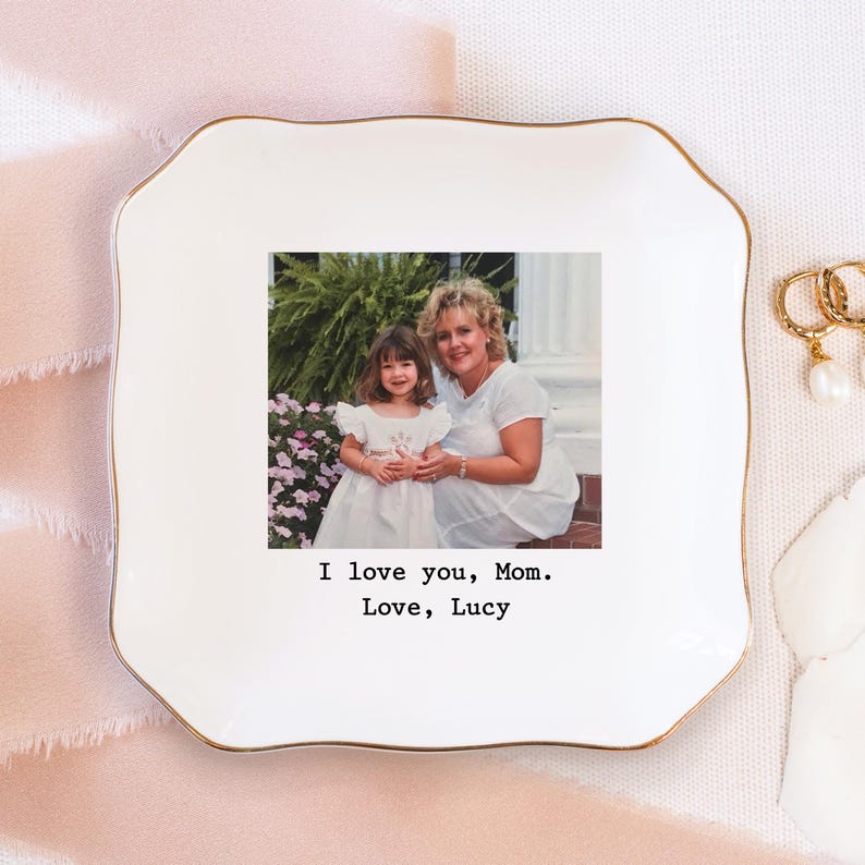 Custom Photo Trinket Tray, Photo Gifts for Mothers Day Gift, Mom Ring Dish, Jewelry Storage, Gifts for Mom Photo Gift, Photo Trinket Dish - Image 6