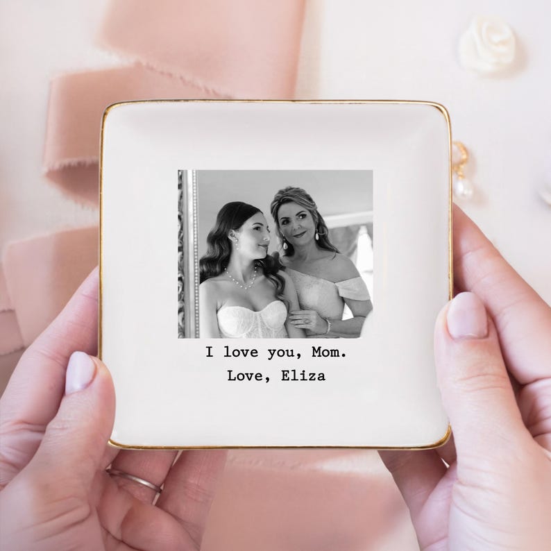 Custom Photo Trinket Tray, Photo Gifts for Mothers Day Gift, Mom Ring Dish, Jewelry Storage, Gifts for Mom Photo Gift, Photo Trinket Dish - Image 5