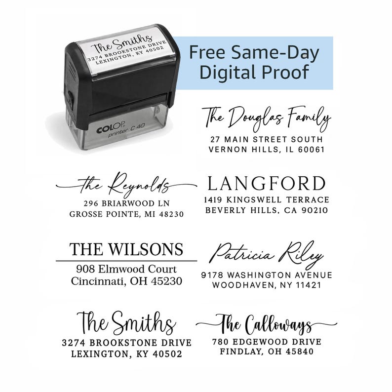 Address Stamp, Return Address Stamp, Custom Address Stamp, Self Inking Stamp, Personalized Stamp