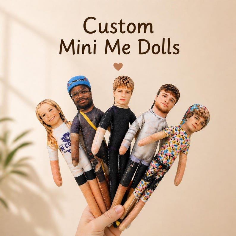 Custom Mini Me Doll with Poseable Body – Custom Talking Dolls,gifts for friends,Christmas gifts,custom ugly dolls,custom photo plush toys