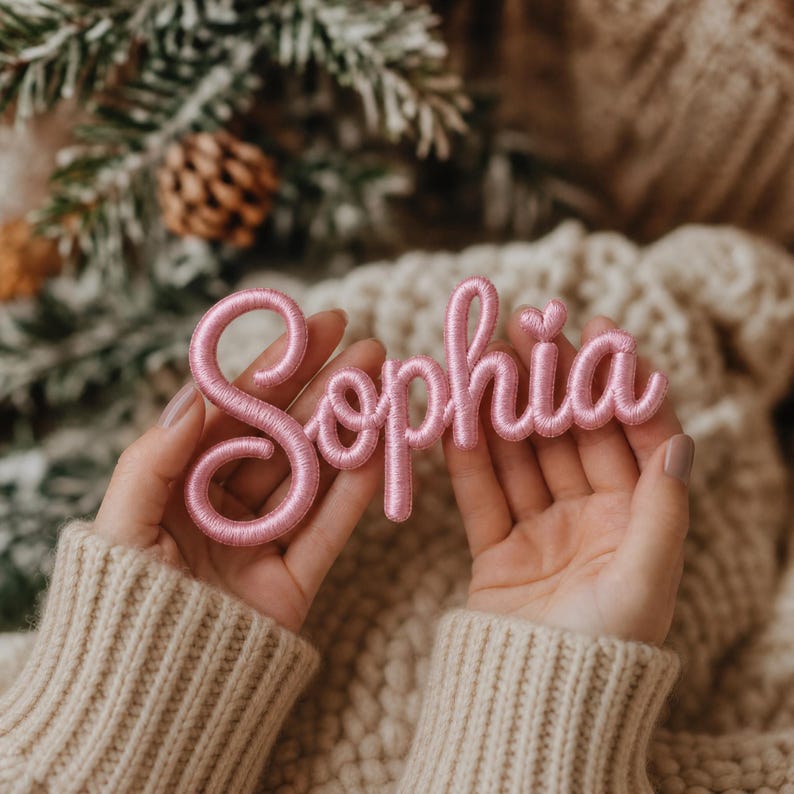 Custom Name Patch 3D Embroidered, Personalized Iron On Applique for Jackets Hats & Bags, Custom Logo Patch, DIY Name Tag Gift for Kids - Image 4