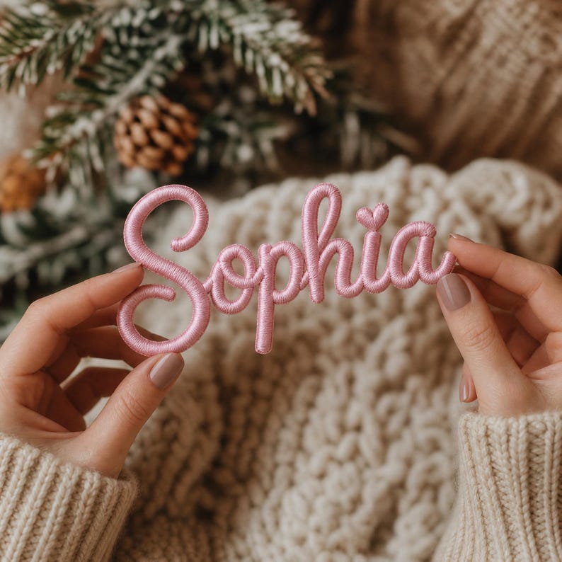 Custom Name Patch 3D Embroidered, Personalized Iron On Applique for Jackets Hats & Bags, Custom Logo Patch, DIY Name Tag Gift for Kids