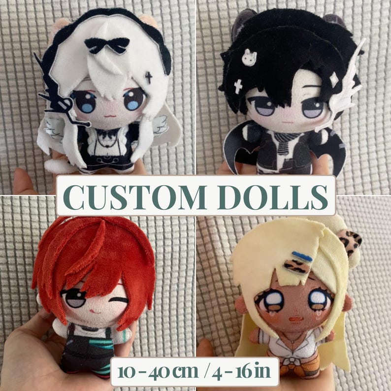 Custom Photo to Plush Doll | Personalized Character Commission | Handcrafted Chibi for OCs, Manga & Games | Professional Ultra Soft Art Doll