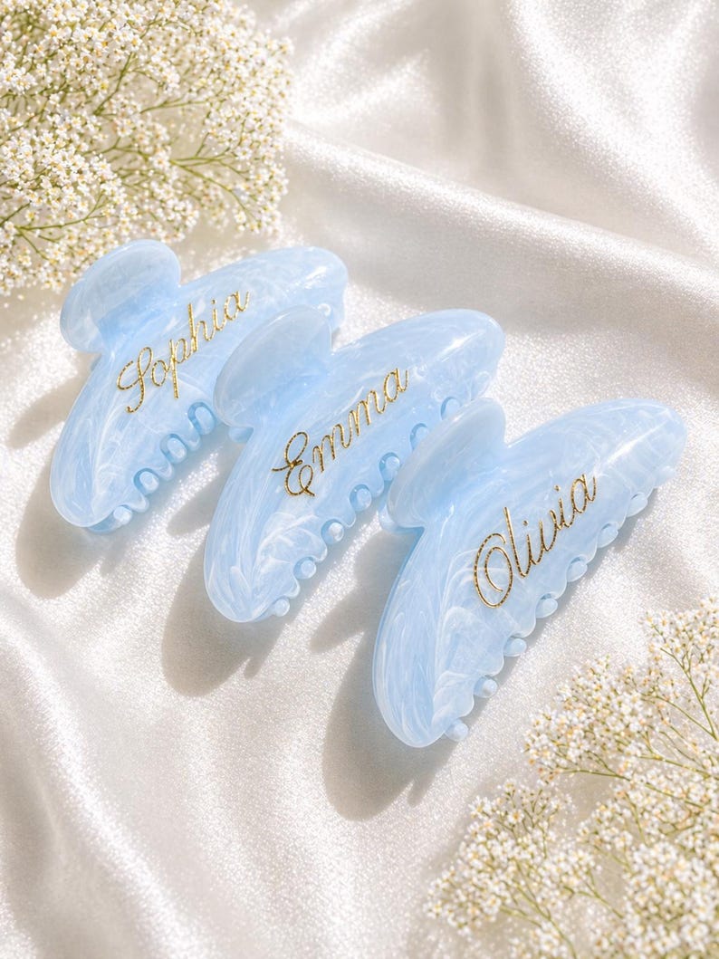 Custom Engraved Claw Clip Bridesmaid Gifts Bridesmaid Proposal Gifts or Box Bridesmaids Favors Bachelorette Party Gifts Gift for Her