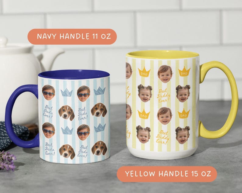 Personalized Photo Mug for Grandpa Papa Baby Face Coffee Cup Custom Baby Mug Gift for Daddy Grandpa Fathers Day Gift Pops Dada gift - Image 4