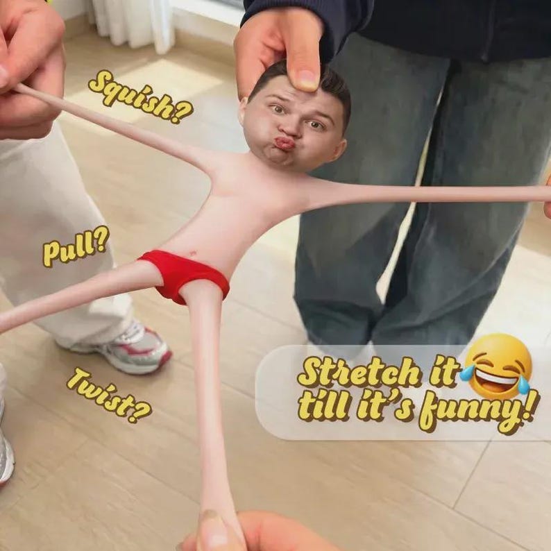 Custom Face Stress Doll – Custom Squishy Stress Relief Toy, Funny Desk Gift for Dad, Husband, Boyfriend & Coworkers - Image 3