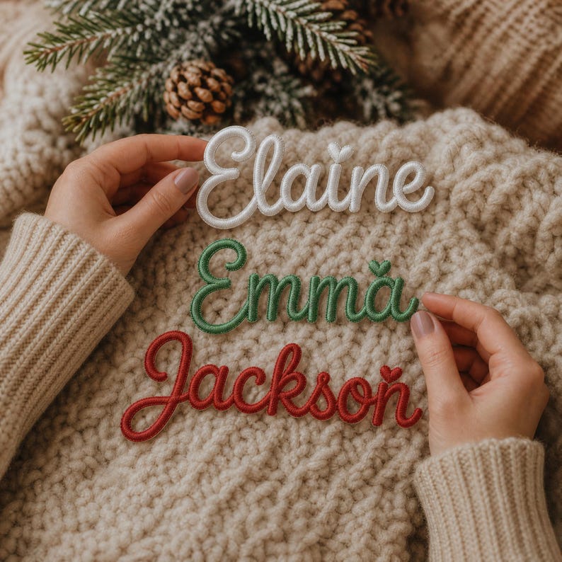 Custom Name Patch 3D Embroidered, Personalized Iron On Applique for Jackets Hats & Bags, Custom Logo Patch, DIY Name Tag Gift for Kids - Image 2