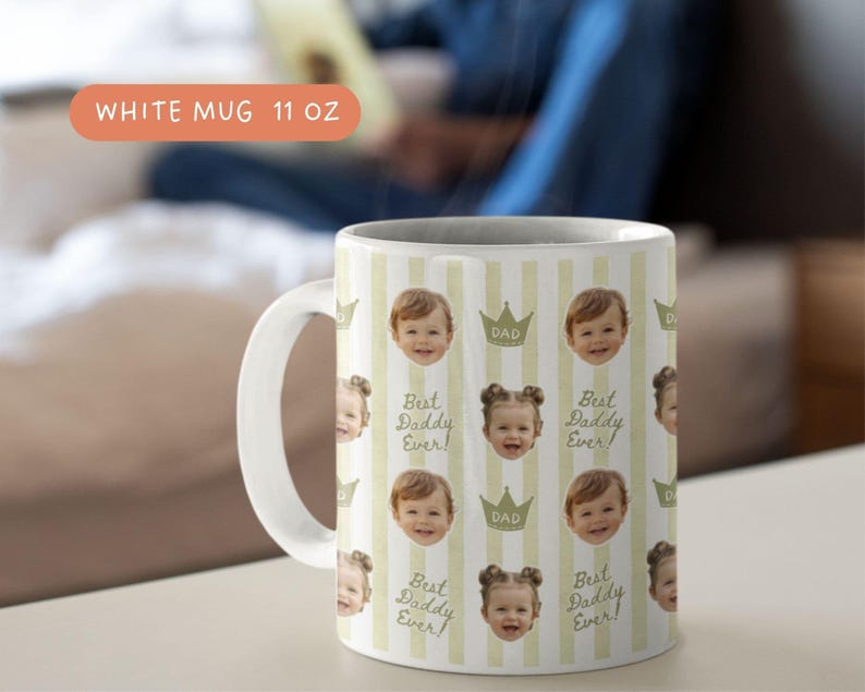 Personalized Photo Mug for Grandpa Papa Baby Face Coffee Cup Custom Baby Mug Gift for Daddy Grandpa Fathers Day Gift Pops Dada gift - Image 5