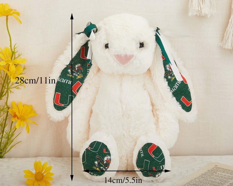 Personalized College Graduation Bunny Class of 2026, Custom Embroidered Grad Bunny with Name,College Graduation Gift - Image 3