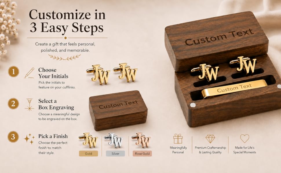 Personalized Cufflinks for Men