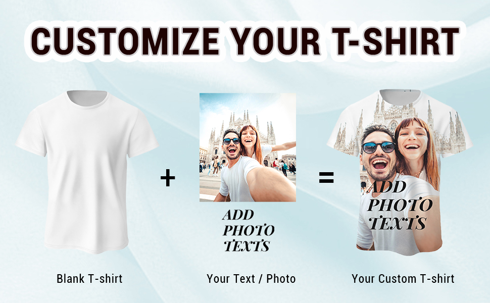 Custom T-Shirt Personalized Photos&Text Shirts