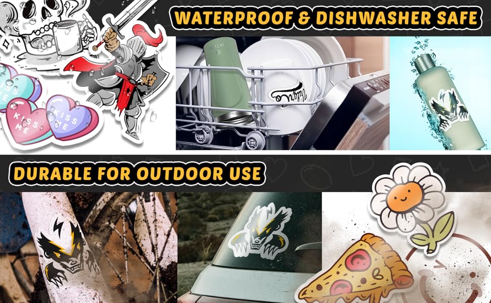 VulgrCo Custom Stickers Personalized Made Design Your Own Packs Vinyl Waterproof Decal Bumper