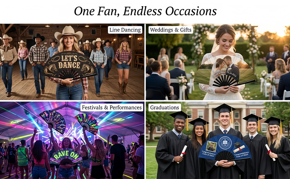 Personalized Fans for Line Dancing